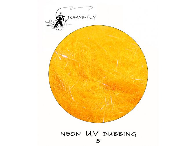 NEON UV Dubbing fluo oranžová střední 5