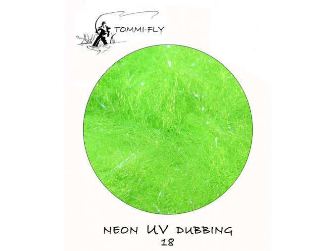 NEON UV Dubbing světle zelená střední 18