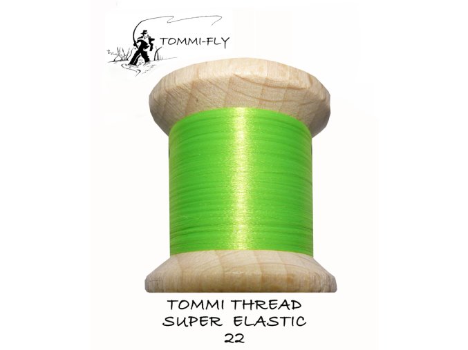 Tommi thread Super Elastic fluo zelená 80m 22