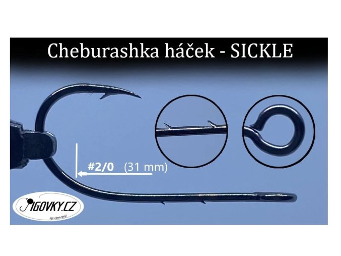 Cheburashka háček SICKLE, #2 0, 10 ks