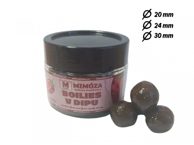 Dipované boilies Jahoda