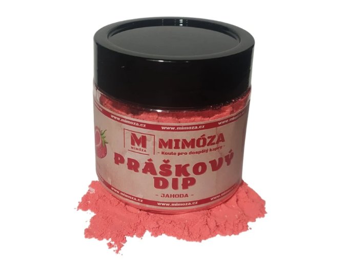 práškový dip jahoda
