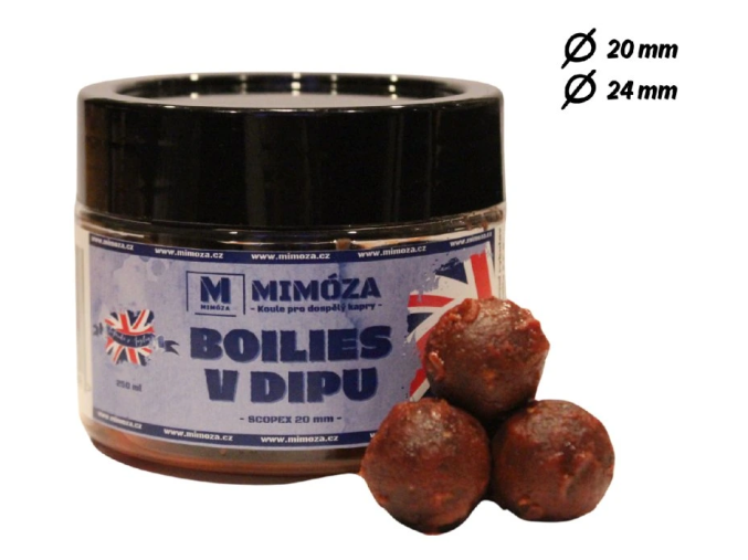 Dipované boilies scopex