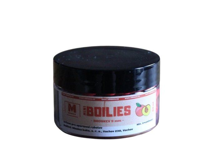 Předvrtané mini boilies broskev