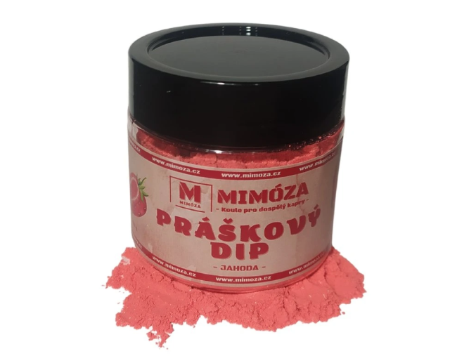 práškový dip jahoda