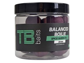 TB Baits Vyvážené Boilie Balanced + Atraktor Spice Queen Krill 100g 20mm