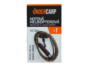 UC8 Hotova helikopterova montaz s leadcorem 45 lbs 100 cm hneda