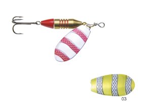 Mistrall rotační třpytka VIBRESO vel. 1, 8g, barva 03