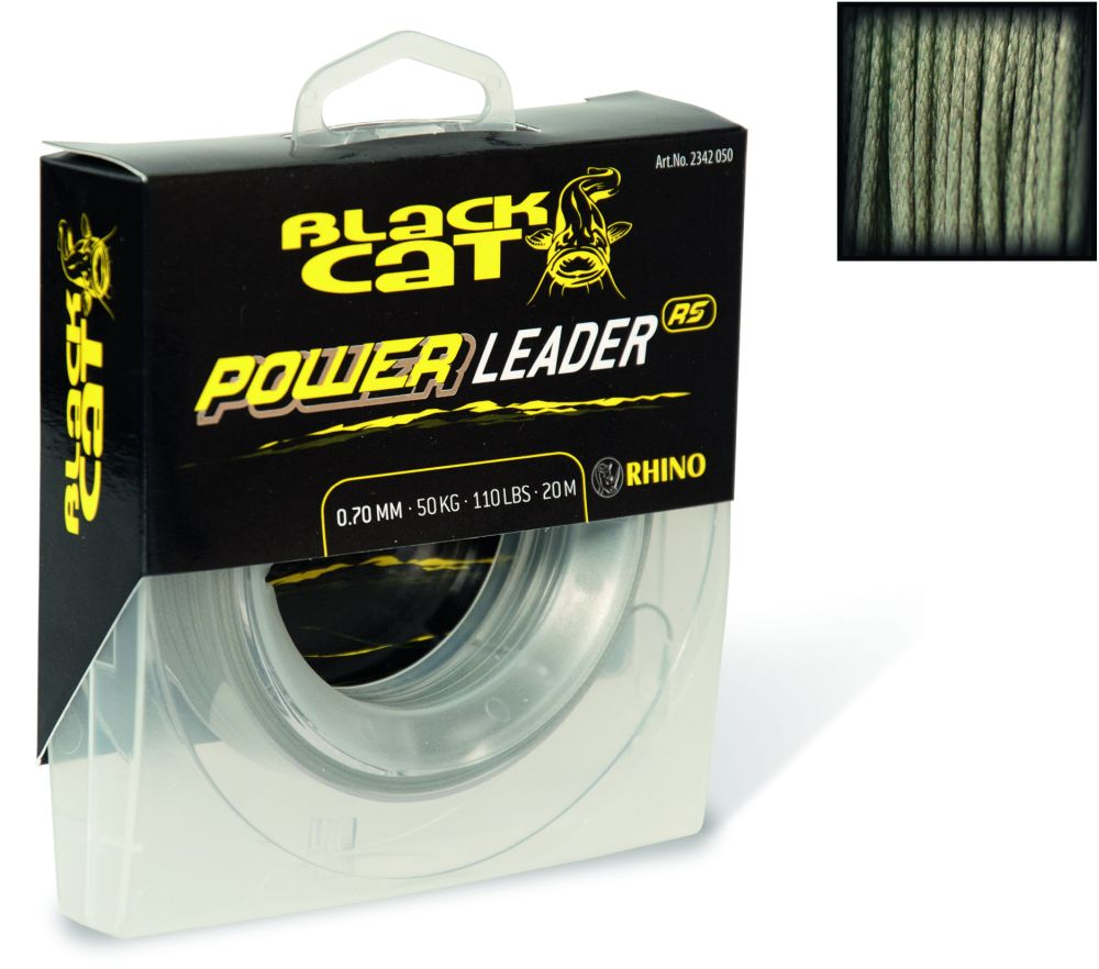 1,00mm Black Cat Power Leader 20m 80kg,176lbs