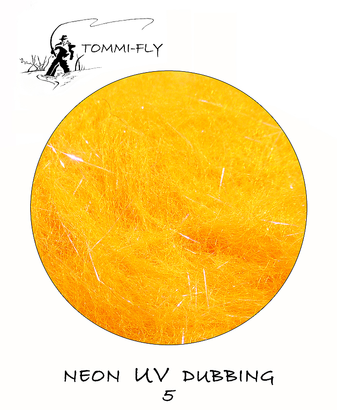 NEON UV Dubbing - fluo oranžová střední