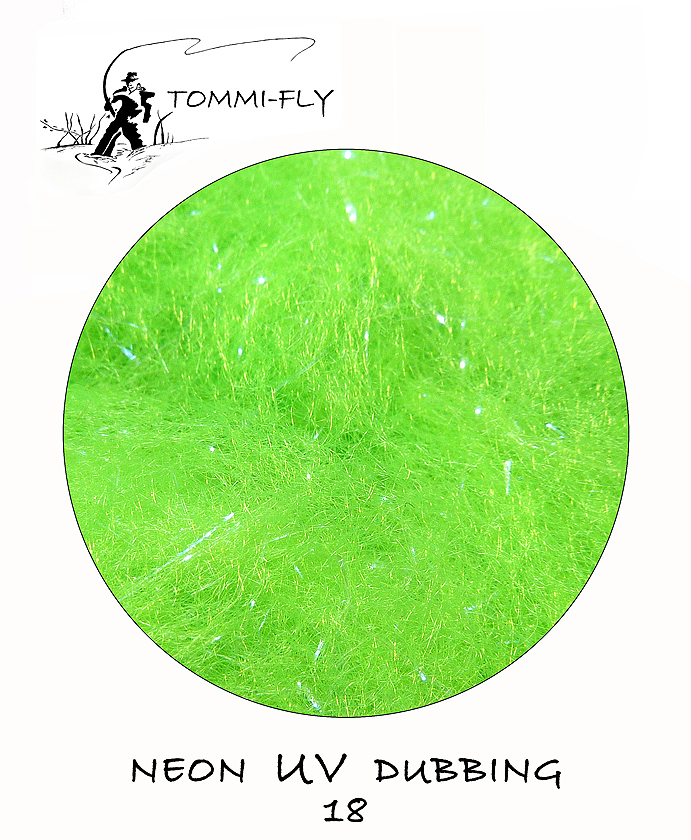NEON UV Dubbing - světle zelená střední
