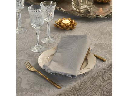 Garnier Thiebaut MILLE ISAPHIRE Beige Kulatý ubrus 180 cm