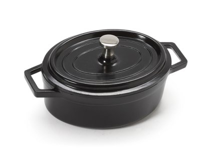 GET Heiss Minis Induktion Černý oválný mini hrnec s pokličkou