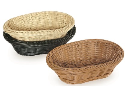 GET Designer Polyweave Baskets Černý oválný košík na chléb