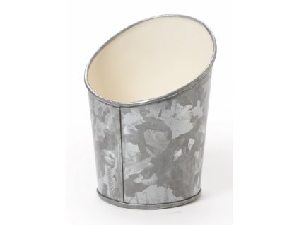 GET Galvanized Serveware Pozinkovaná nádoba na hranolky, šikmá hrana
