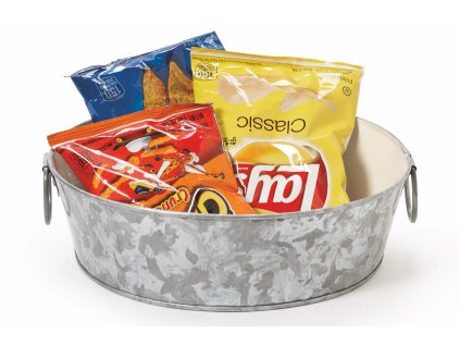 GET Galvanized Serveware Pozinkovaný kulatý podnos
