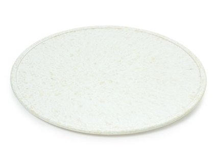 GET Madison Avenue Melaminový kulatý servírovací talíř, 34,3 cm Průměr:, Vzor bílá matná žula
