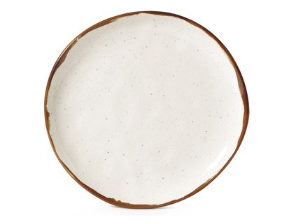 GET Rustic Mill Mělký kulatý talíř s nepravidelným okrajem, Melamin, 17,8 cm