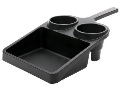 GET Serving Trays Černý plastový servírovací podnos s rukojetí pro okénkový výdej