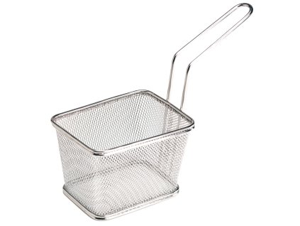 GET Specialty Servingware Nerezový obdélníkový servírovací koš na smažení s držadlem