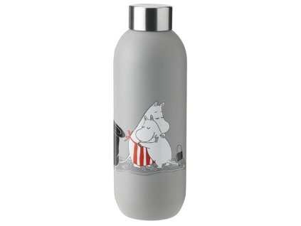 Stelton Keep Cool dětská termo-lahev na vodu MOOMIN světle šedá