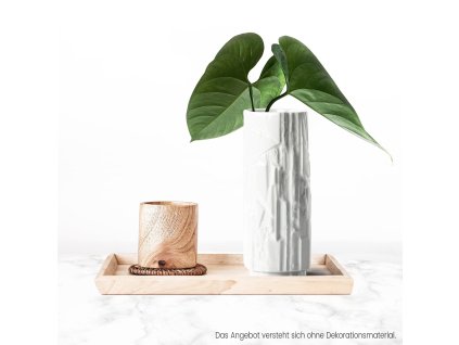 Königlich Tettau Struktur Bílá porcelánová váza 18 cm