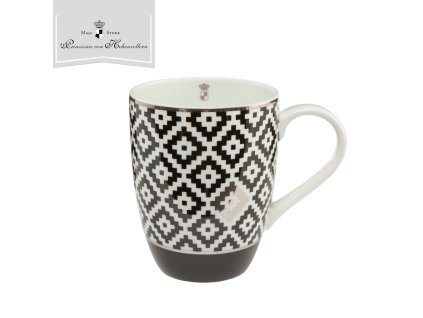 Goebel Chateaux Black & White Diamonds Hrnek