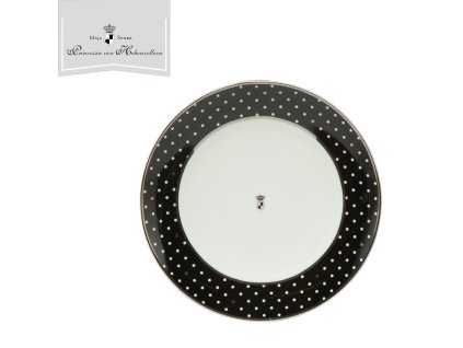 Goebel Chateaux Black & White Dots Dezertní talíř