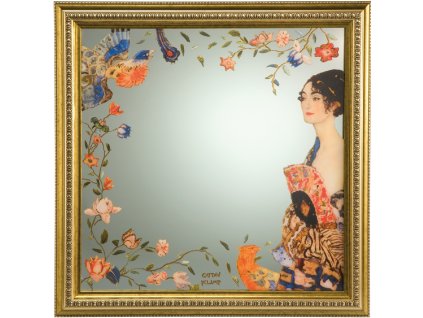 Goebel Klimt Zrcadlo Dáma s vějířem