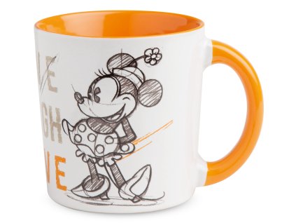 Egan DISNEY LIVE LAUGH LOVE Oranžový hrnek MICKEY 390 ml