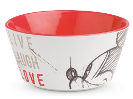 Egan DISNEY LIVE LAUGH LOVE Červená miska MICKEY 520 ml ⌀13 cm