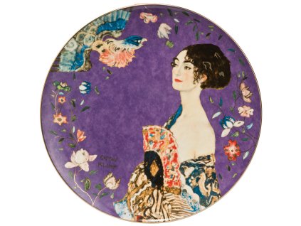 Goebel Klimt Talíř na zeď Dáma s vějířem