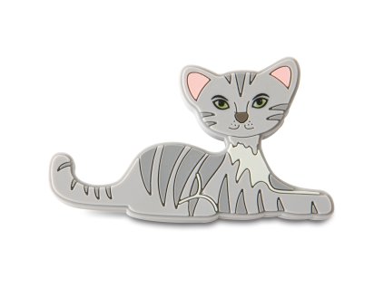 Goebel Kitty Magnet Šedá ležící kočka