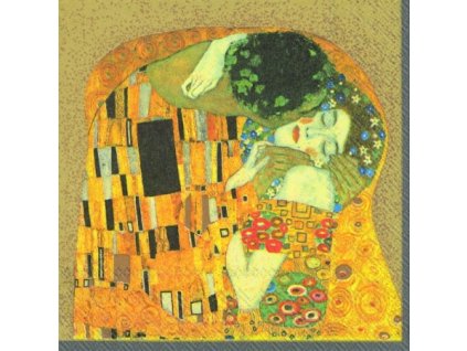 IHR DER KUSS gold Klimt papírové ubrousky