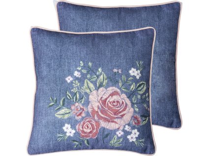 IHR DENIM ROSE polštář 40 x 40 cm