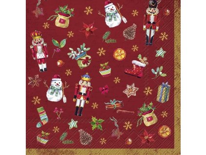 IHR FESTIVE TRADITION red papírové ubrousky