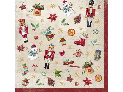 IHR FESTIVE TRADITION cream papírové ubrousky