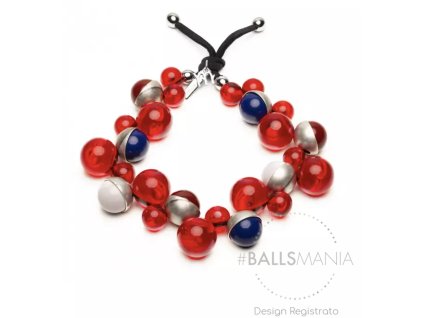 Ballsmania Červené korále CRYSTAL ROSSO BLU