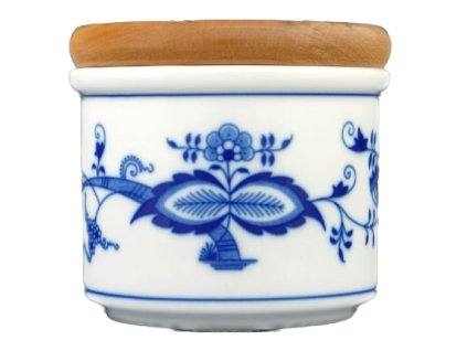 22404 cesky porcelan rokoko bile doza s drevenym vikem mala bez dekoru