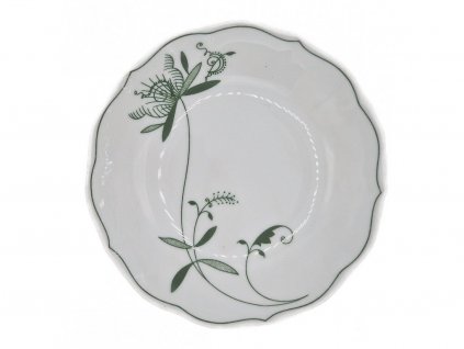 25692 7 cesky porcelan rokoko eco zeleny kavovy podsalek 14 cm