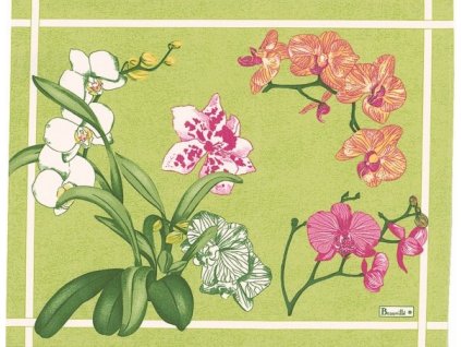 Beauvillé Orchidees zelená prostírka 38 x 48 cm
