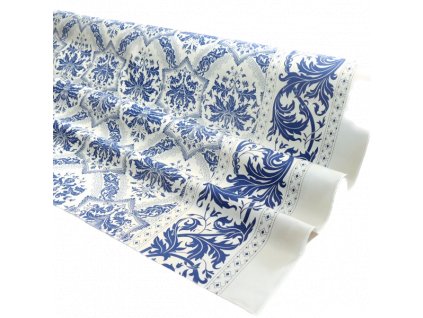 Beauvillé TOPKAPI modro-bílý metrový textil šíře 170 cm