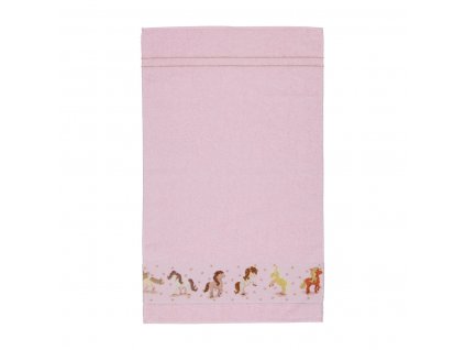 Feiler HAPPY PONY BORDER ručník 50 x 80 cm růžový