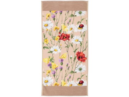 Feiler DAISY FIELD BEIGE ručník 50 x 100 cm safari