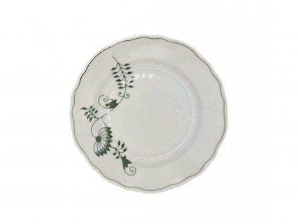 25683 cesky porcelan rokoko eco zeleny pecivovy talir 13 cm