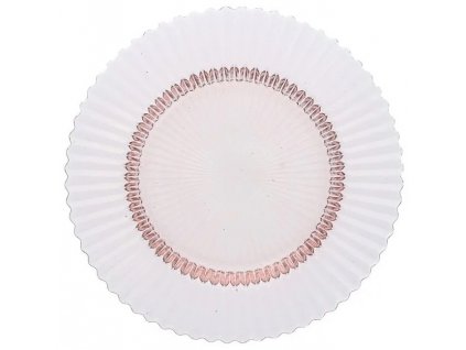 United Tables ARCHIE Skleněný mělký talíř 27 cm růžová