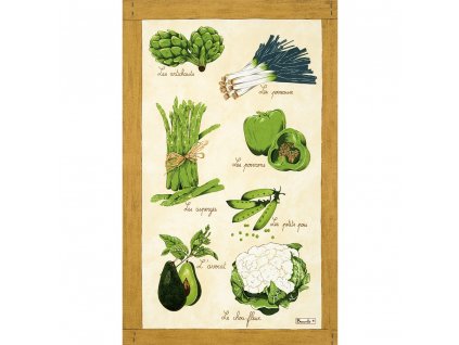 Beauvillé Legumes Verts utěrka 50x80 cm