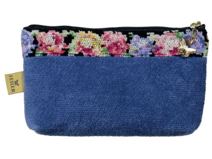 Feiler AIDA SCHWARZ kosmetická taštička M 8 18 x 11 x 4 cm rauchblau