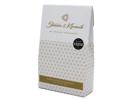 S&K Mandle v mléčné čokoládě se skořicí, papírová taška 100 gr