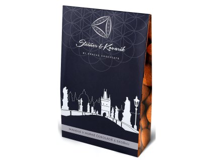 S&K Mandle v hořké čokoládě s kakaem, papírová taška 100 gr